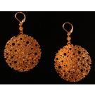 Copper Toned Sea Sponge Earrings