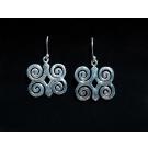 Dwennimmen (Ram's Horns) Large Dangle Earrings