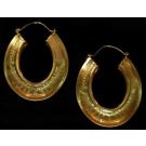 Gold Toned Engraved Earrings
