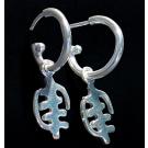 Gye Nyame Dangle Hoop Earrings