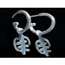 Gye Nyame Dangle Hoop Earrings