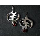 Gye Nyame Hook Earrings with Carnelian