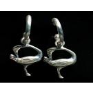 Sankofa Bird Dangle Hoop Earrings